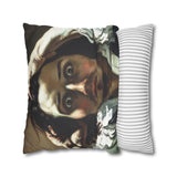 Courbet, Gustave - The Desperate Man (1843) - Suede Square Pillowcase