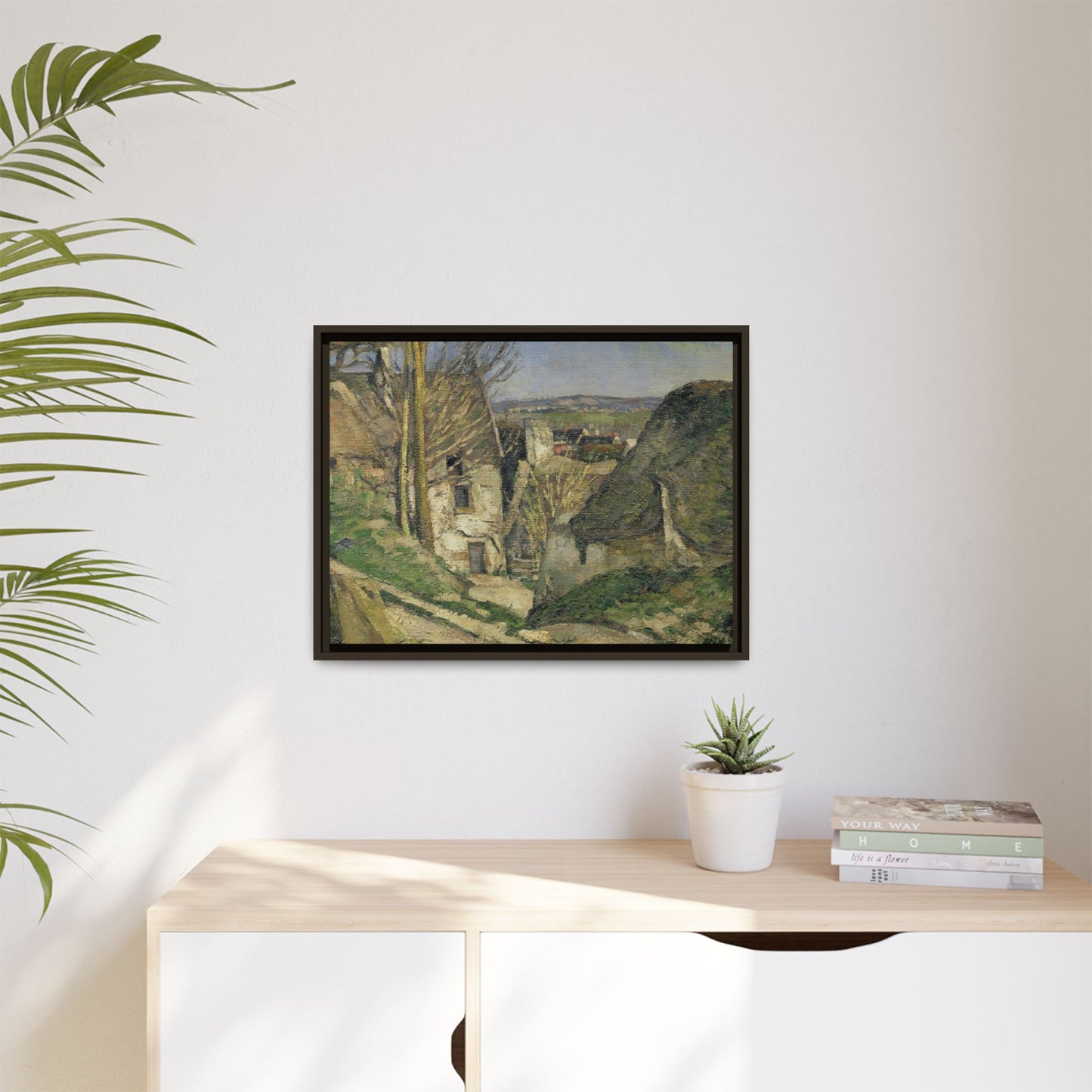 Cézanne, Paul - The House of the Hanged Man, Auvers-sur-Oise (1874) - Matte Canvas, Framed