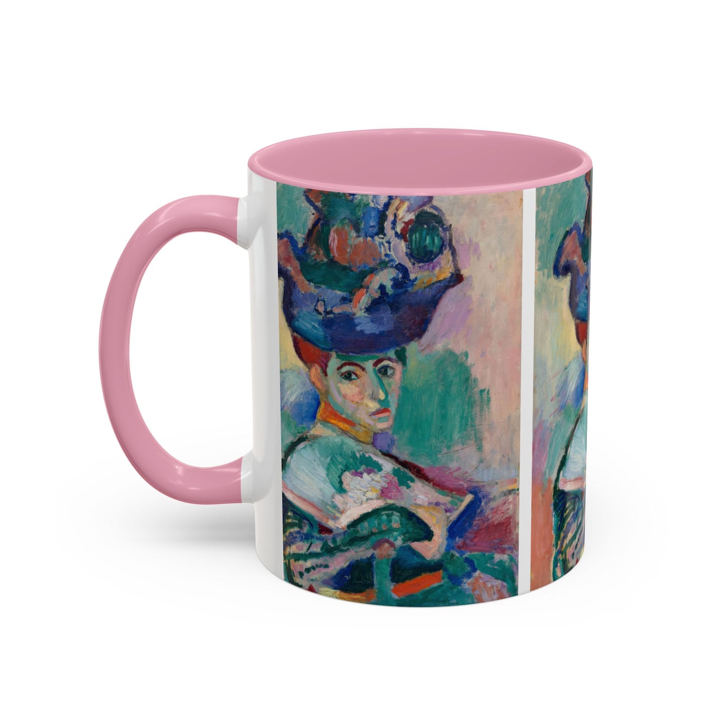 Matisse, Henri - Woman with a Hat (1905) - Colorful Accent Mugs