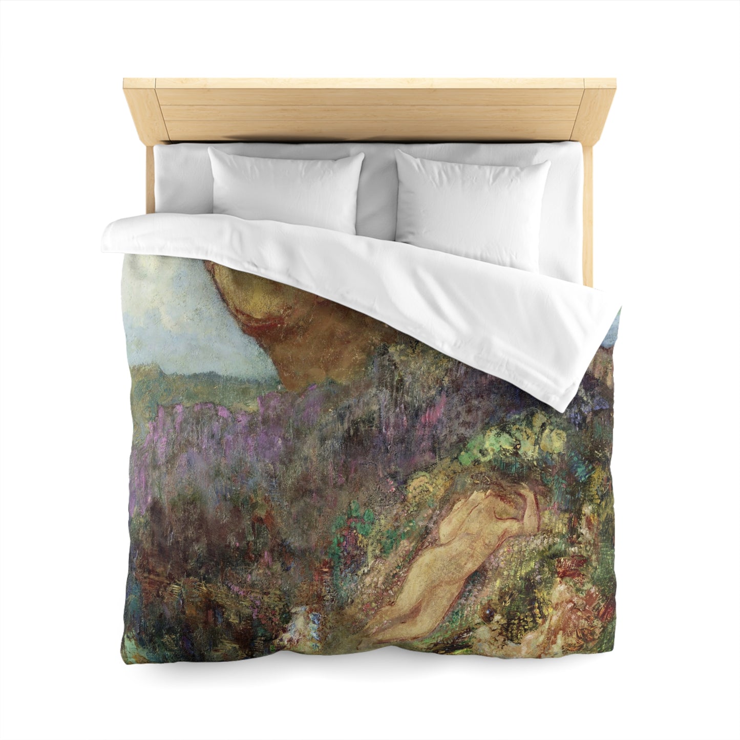 Redon, Odilon - The Cyclops (1914) - Microfiber Duvet Cover