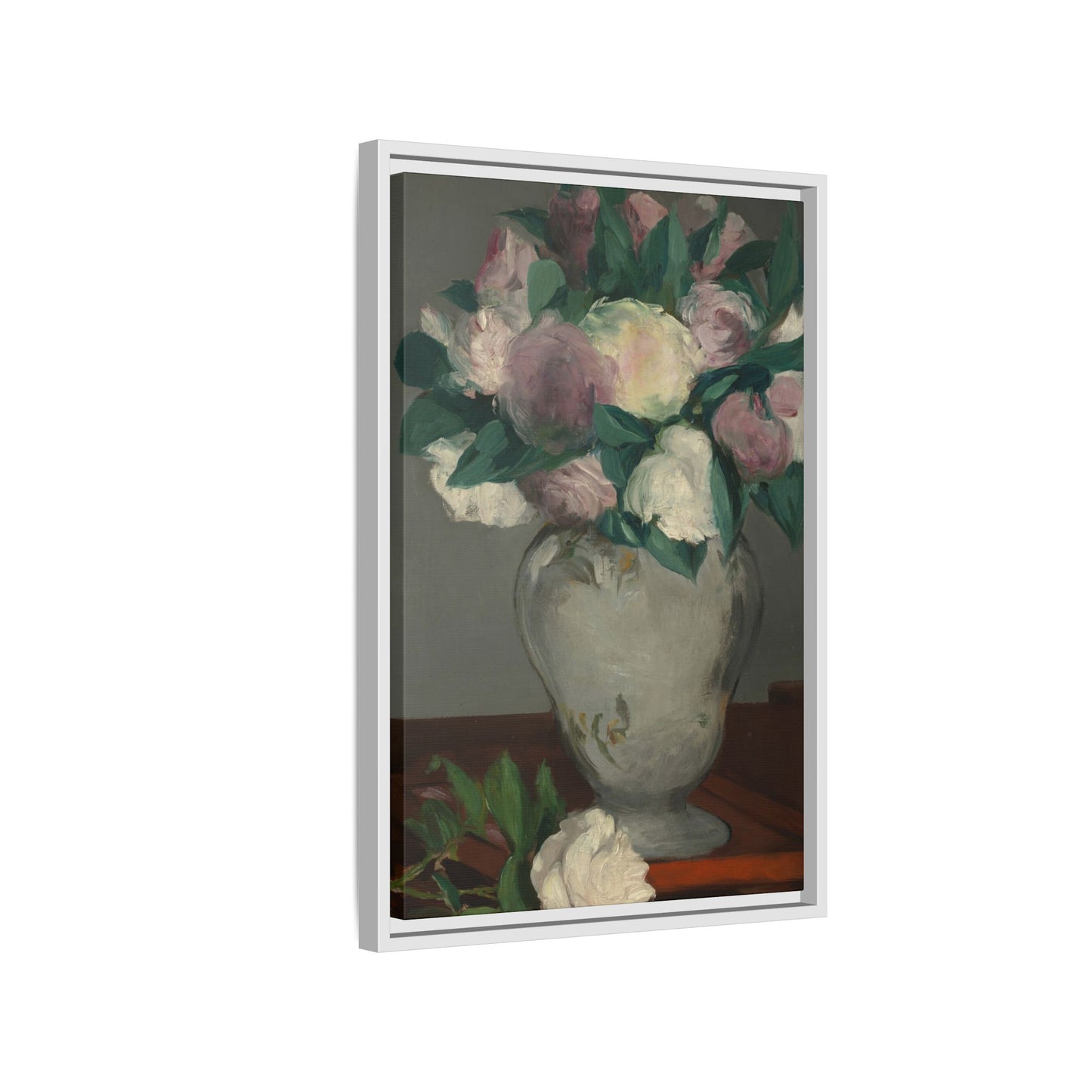 Manet, Édouard - Peonies (1864) - Matte Canvas, Framed