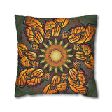 Monarch Butterfly Mandala - Faux Suede Square Pillowcase