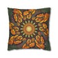 Monarch Butterfly Mandala - Faux Suede Square Pillowcase
