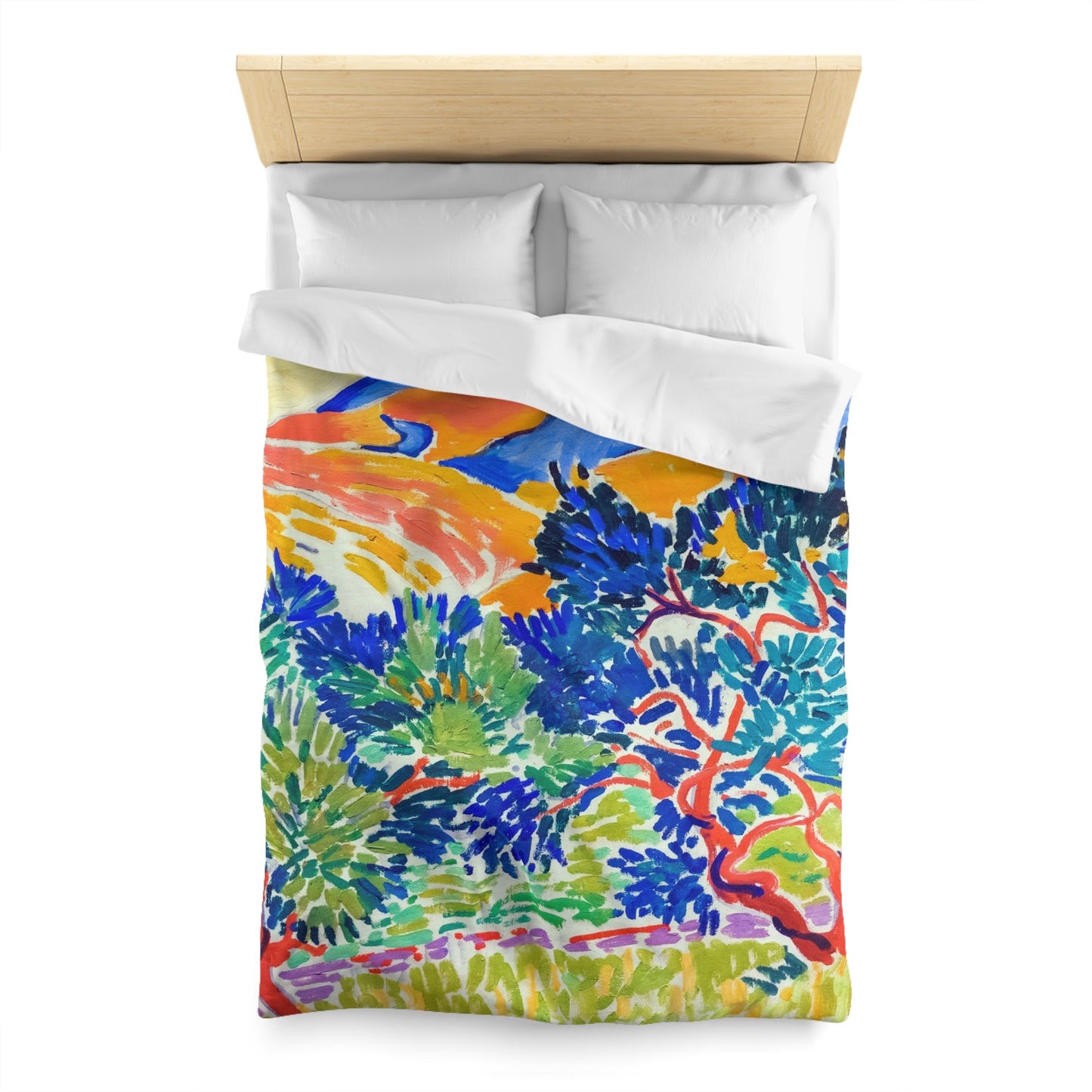 Derain, André - Mountains at Collioure (1905) - Microfiber Duvet Cover