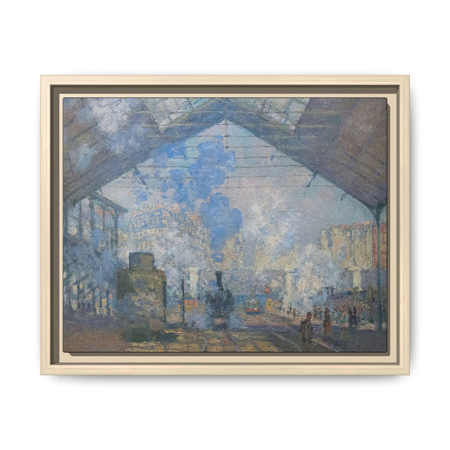 Monet, Claude - Le Gare Saint-Lazare (1877) - Matte Canvas, Framed