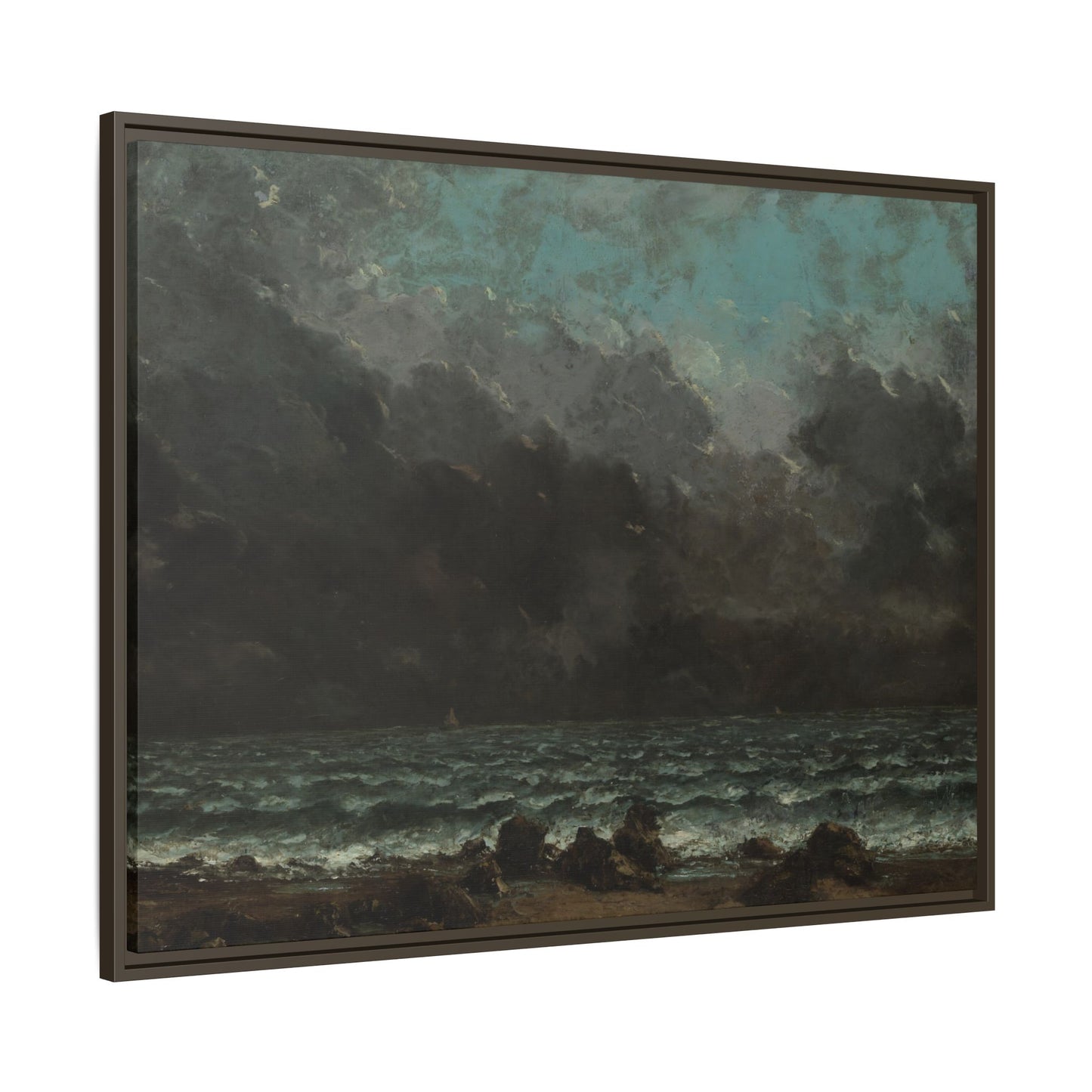 Courbet, Gustave - The Sea (1865) - Matte Canvas, Framed