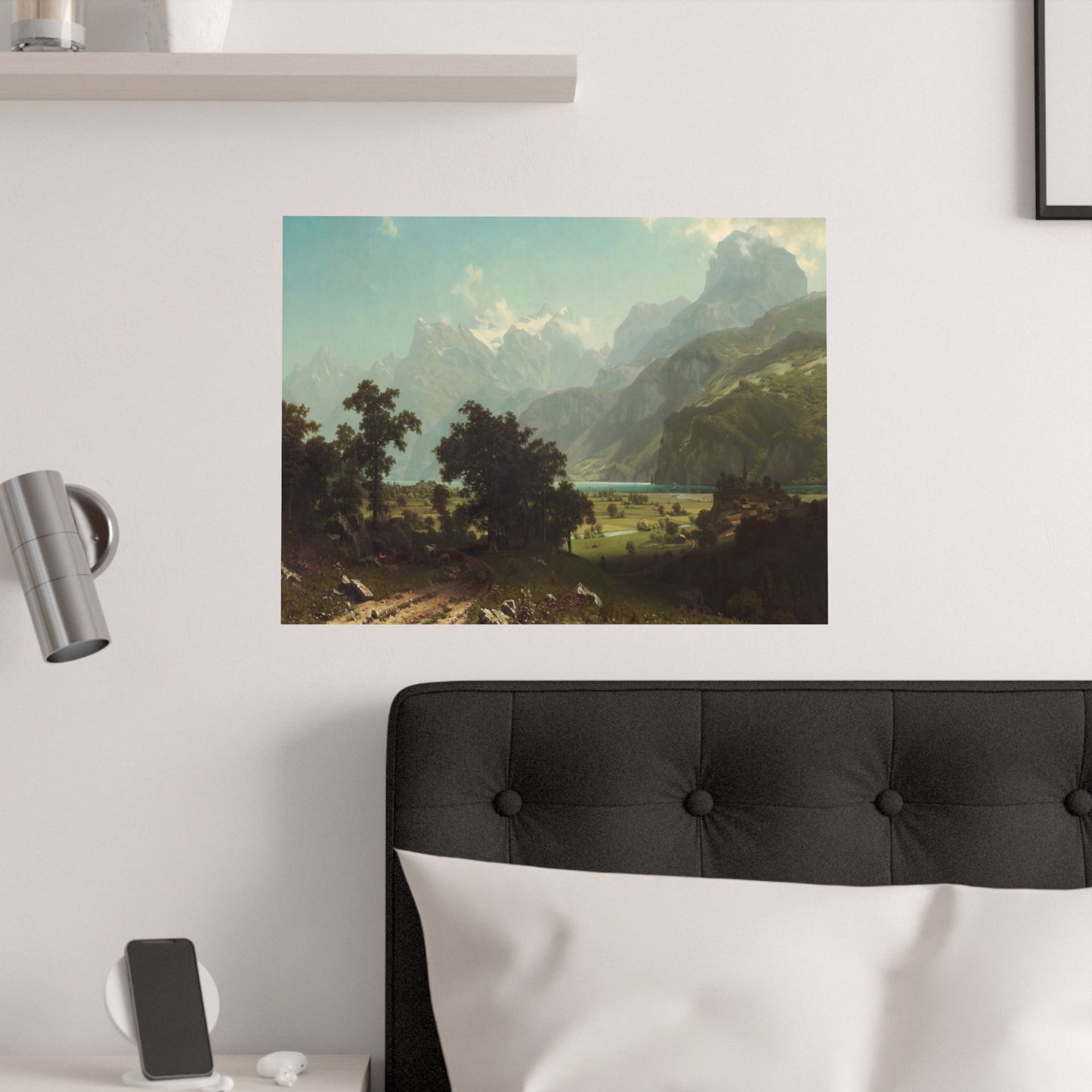 Bierstadt, Albert - Lake Lucerne (1858) - Satin Posters