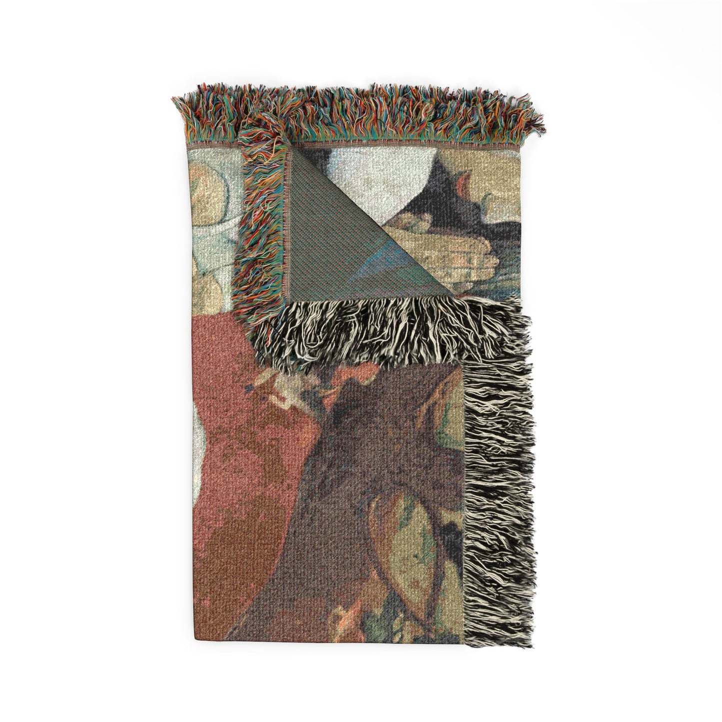 Gauguin, Paul - Vision of the Sermon (Jacob Wrestling with the Angel) (1888) - Woven Blanket