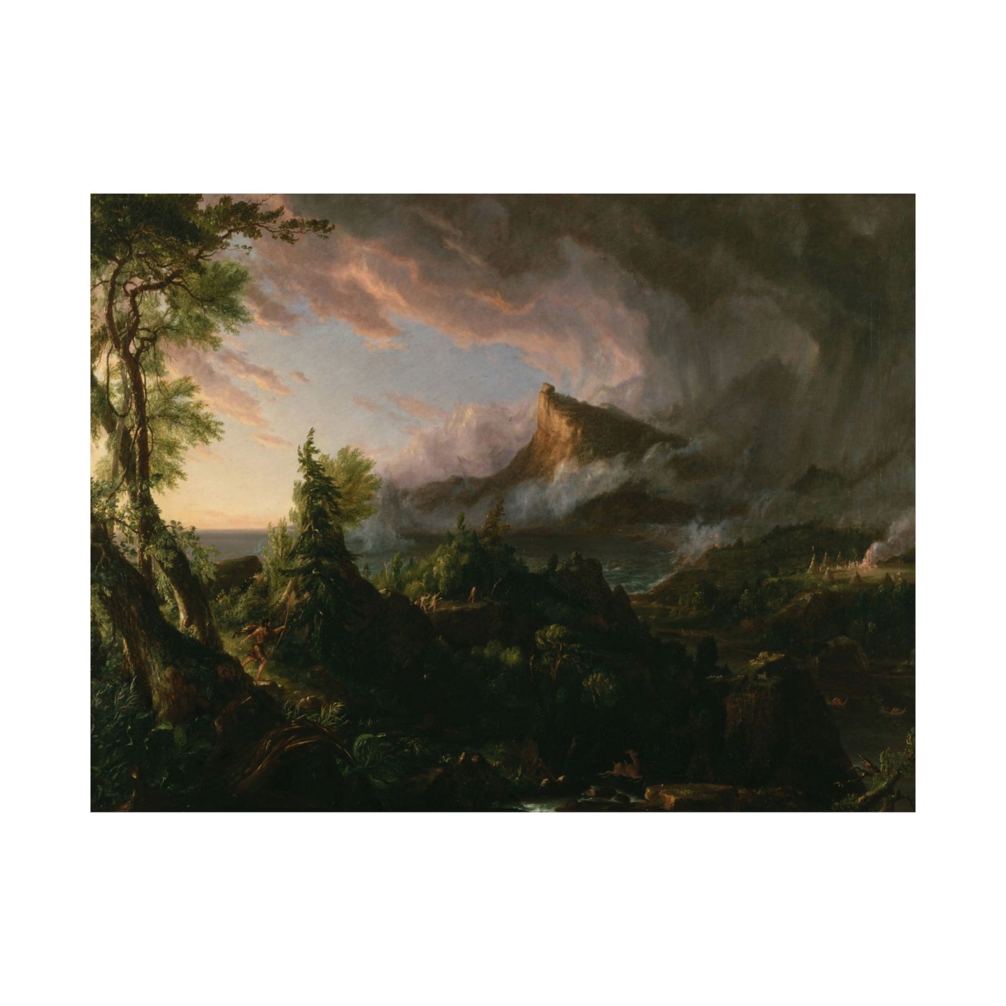Cole. Thomas - The Course of Empire: The Savage State (1836) - Satin Posters