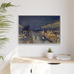 Pissarro, Camille - The Boulevard Montmartre At Night (1897) - Matte Canvas, Framed