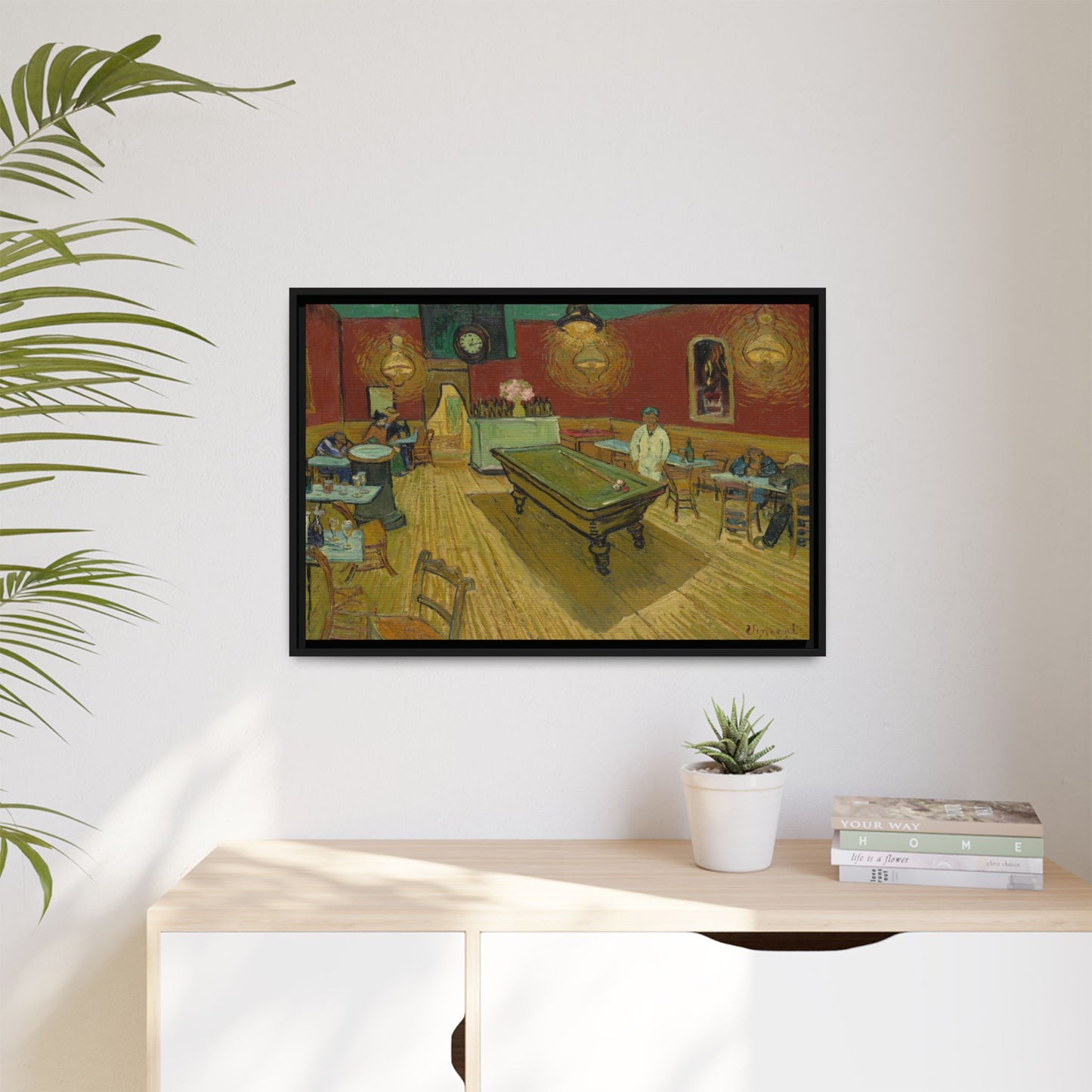 Van Gogh, Vincent - The Night Cafe (1888) - Matte Canvas, Framed