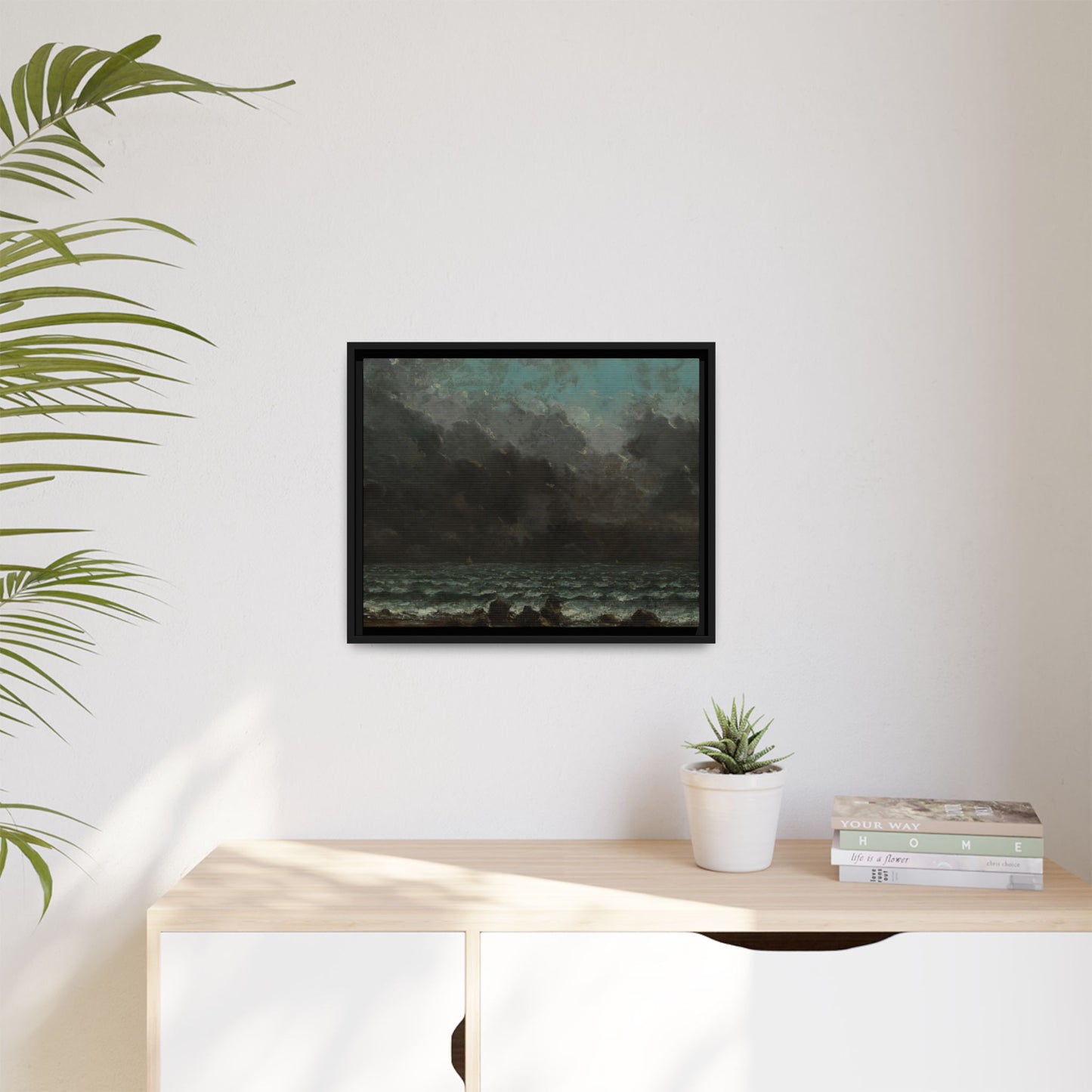 Courbet, Gustave - The Sea (1865) - Matte Canvas, Framed