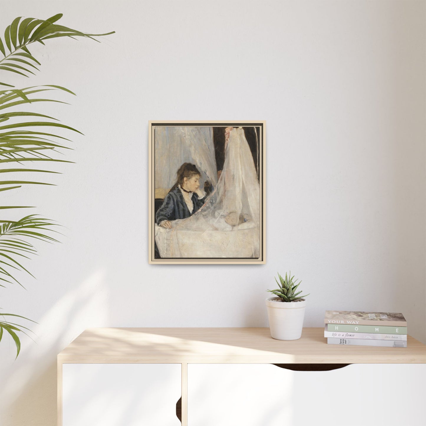 Morisot, Berthe - The Cradle (1872) - Matte Canvas, Framed