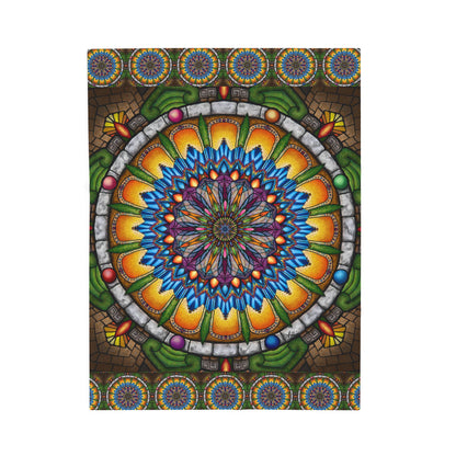 Pacio, Adam - Emerald Arrows Mandal - Velveteen Plush Blanket