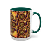 Lion Summer Mandala - Colorful Accent Mugs