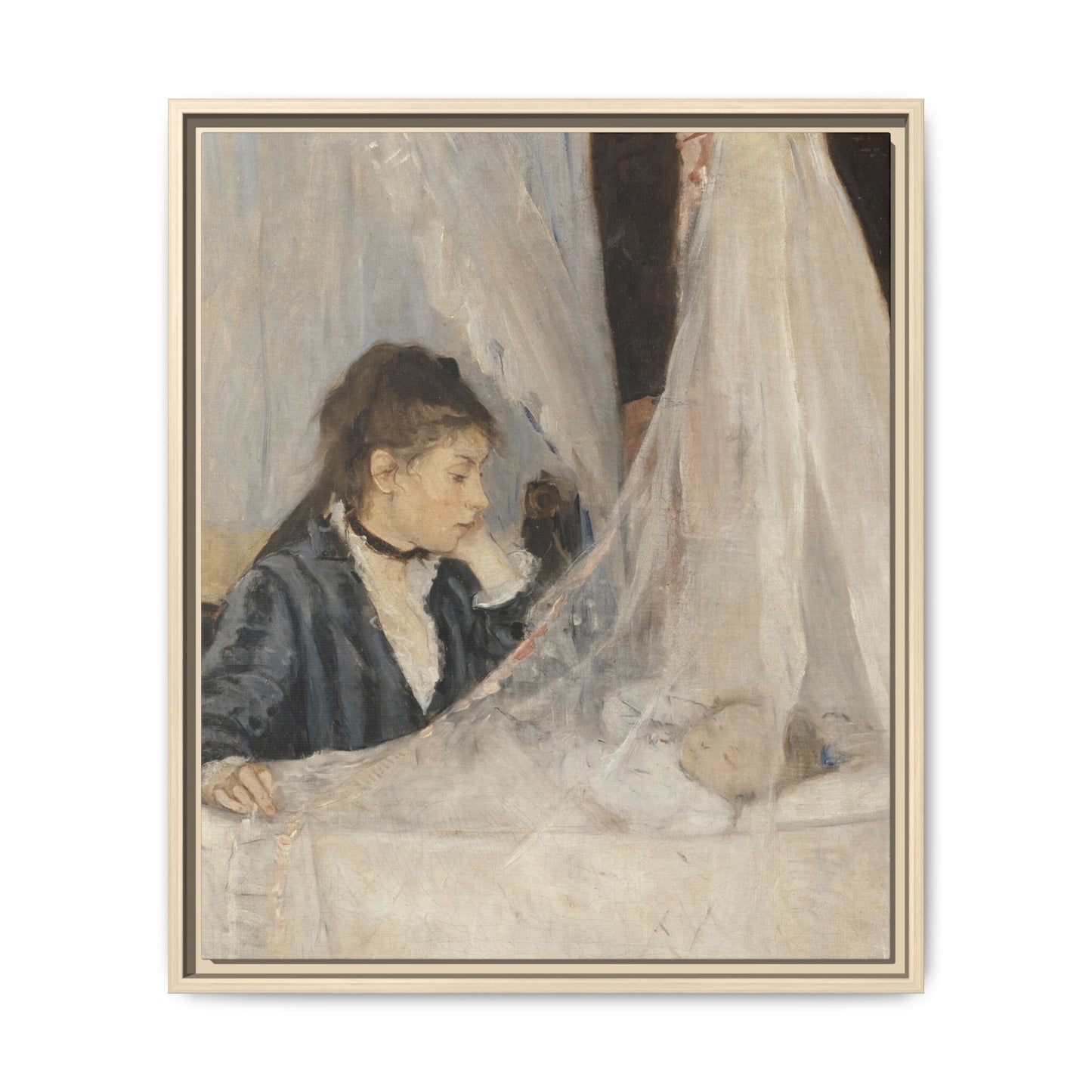 Morisot, Berthe - The Cradle (1872) - Matte Canvas, Framed