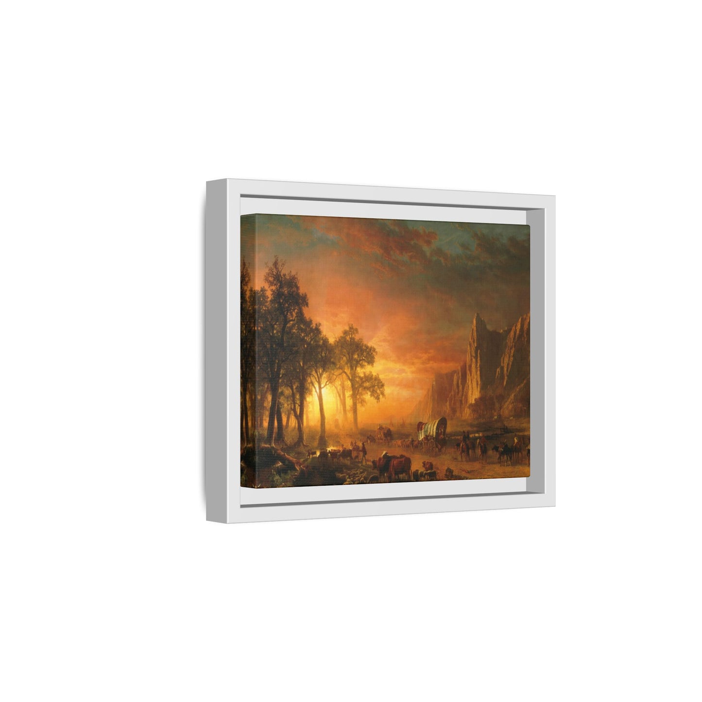 Bierstadt, Albert - Emigrants Crossing the Plains (1867) - Matte Canvas, Framed