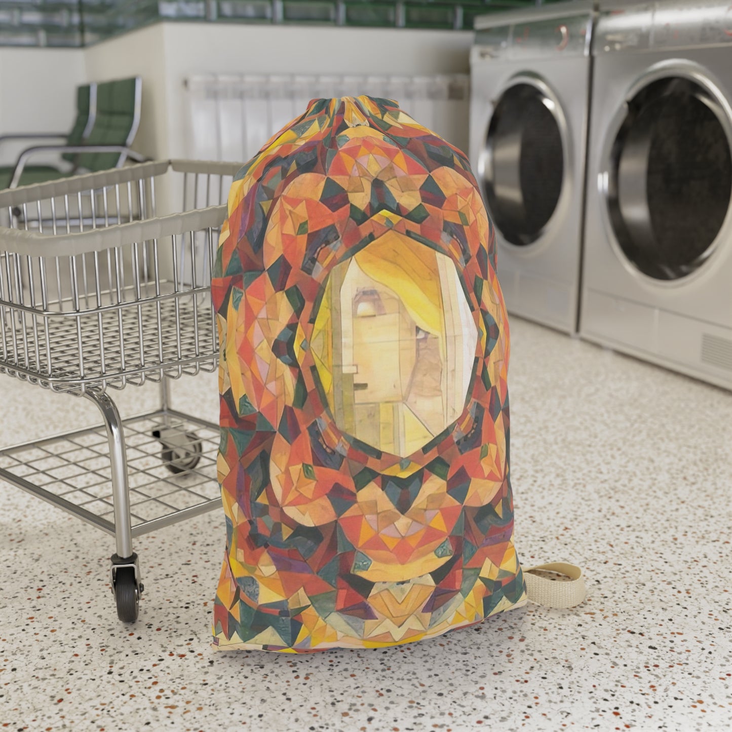 Filiger, Charles - Woman’s Head with Closed Eyes (1893) - Laundry Bag