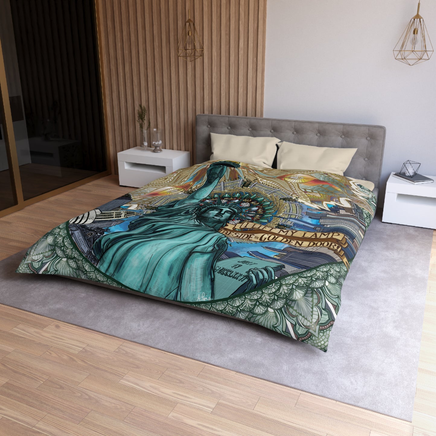 Liberty Mandala - Microfiber Duvet Cover