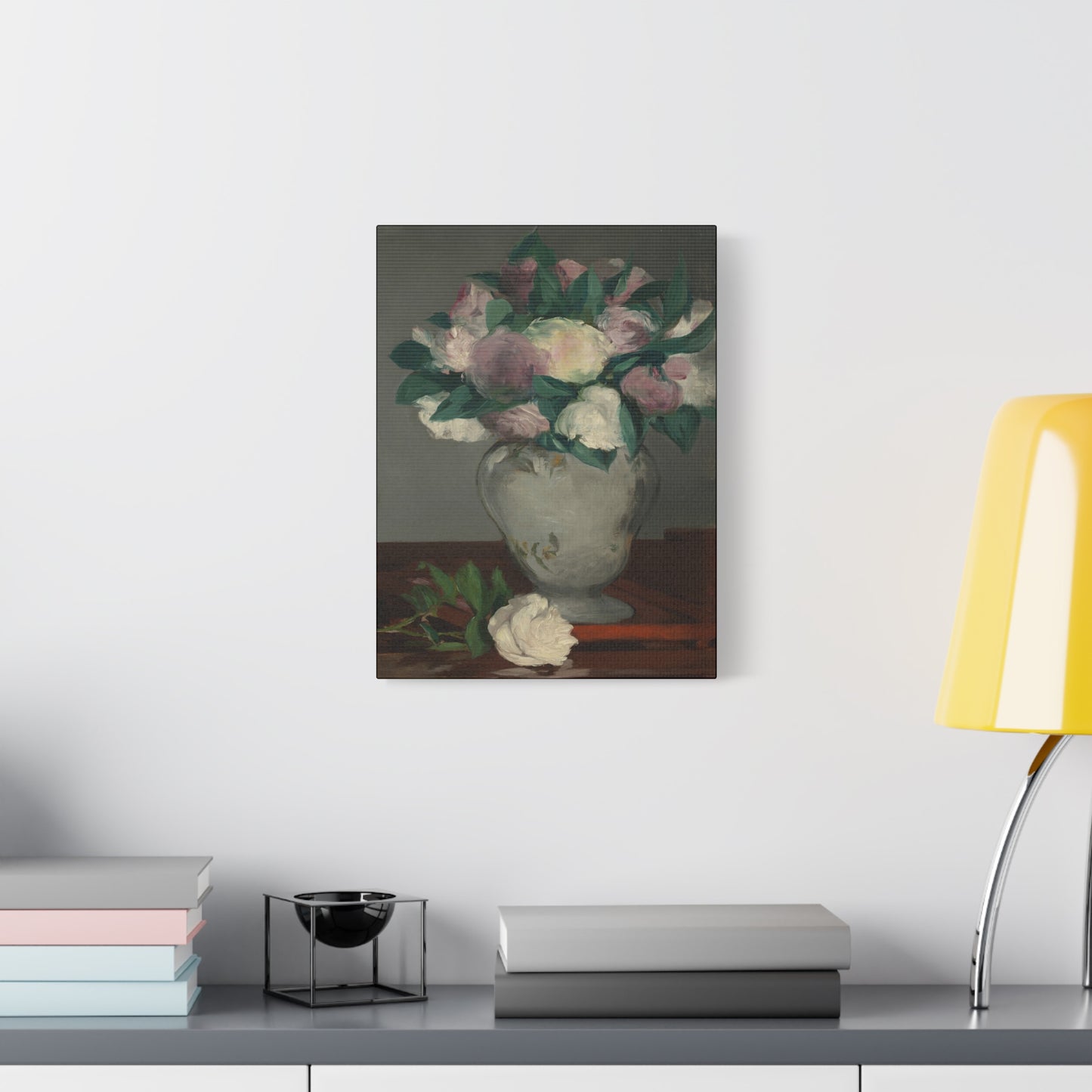 Manet, Édouard - Peonies (1864) - Canvas Block, unframed