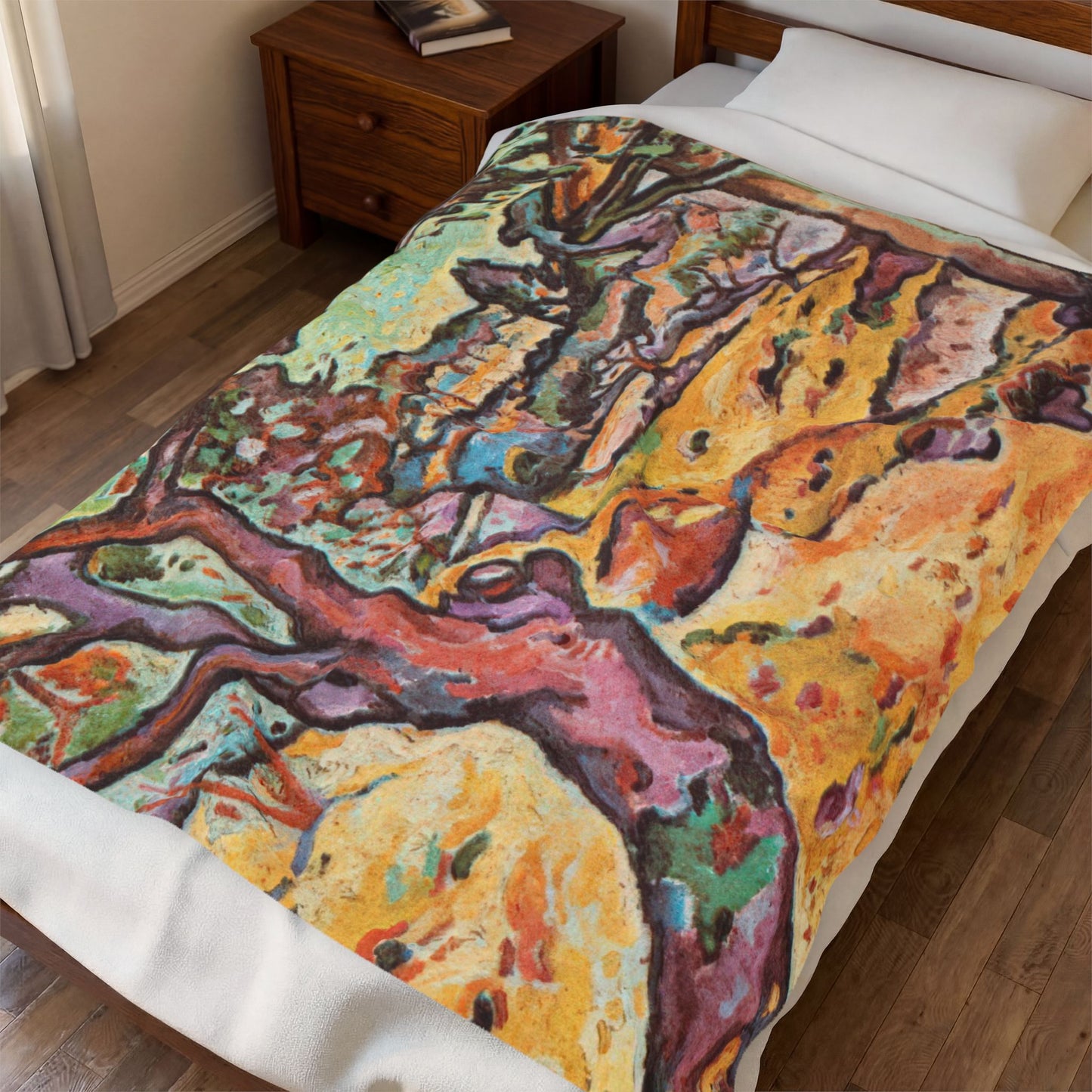 Braque, Georges - Olive Tree near L'Estaque (1906) - Velveteen Plush Blanket