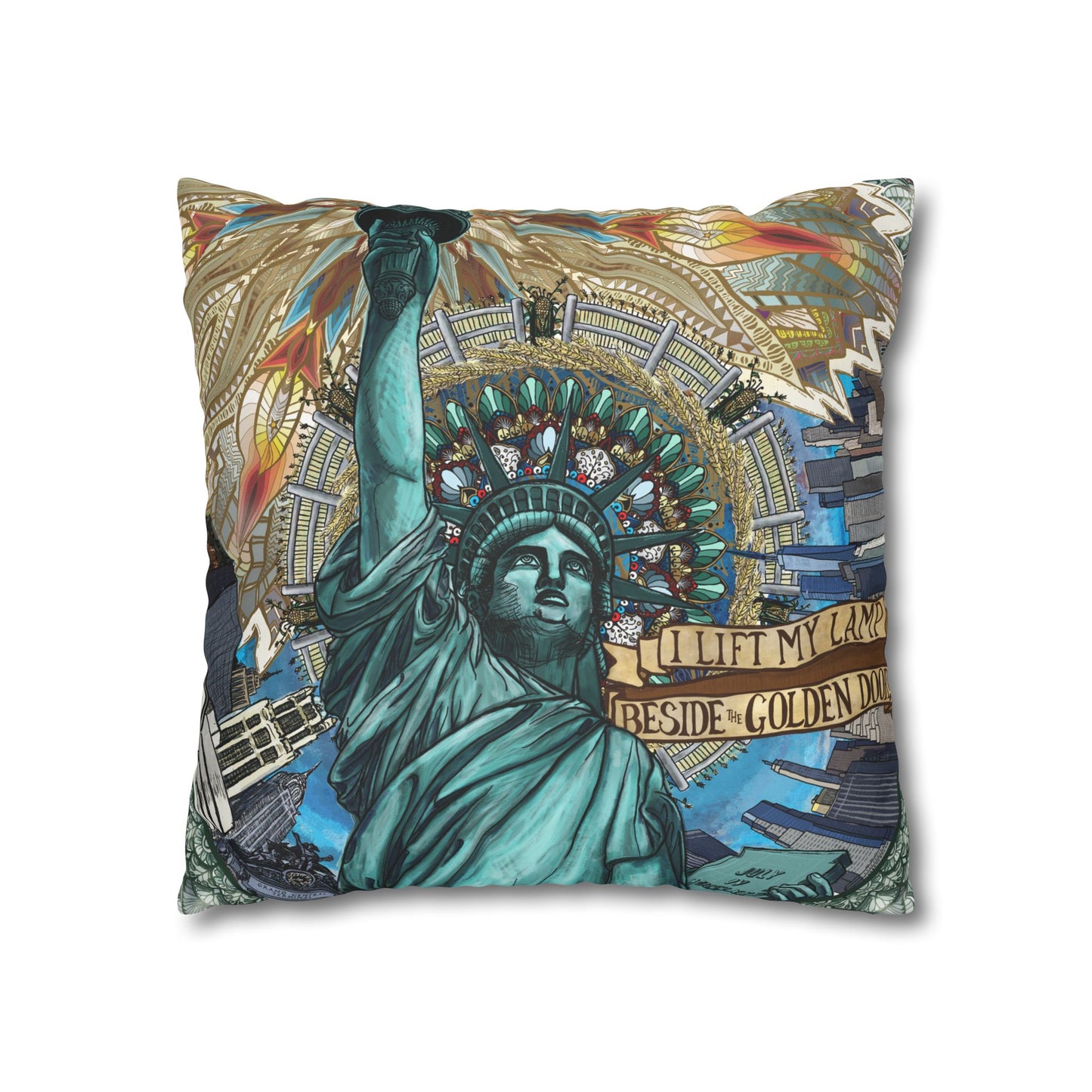 Pacio, Adam - Liberty Mandala - Suede Square Pillowcase