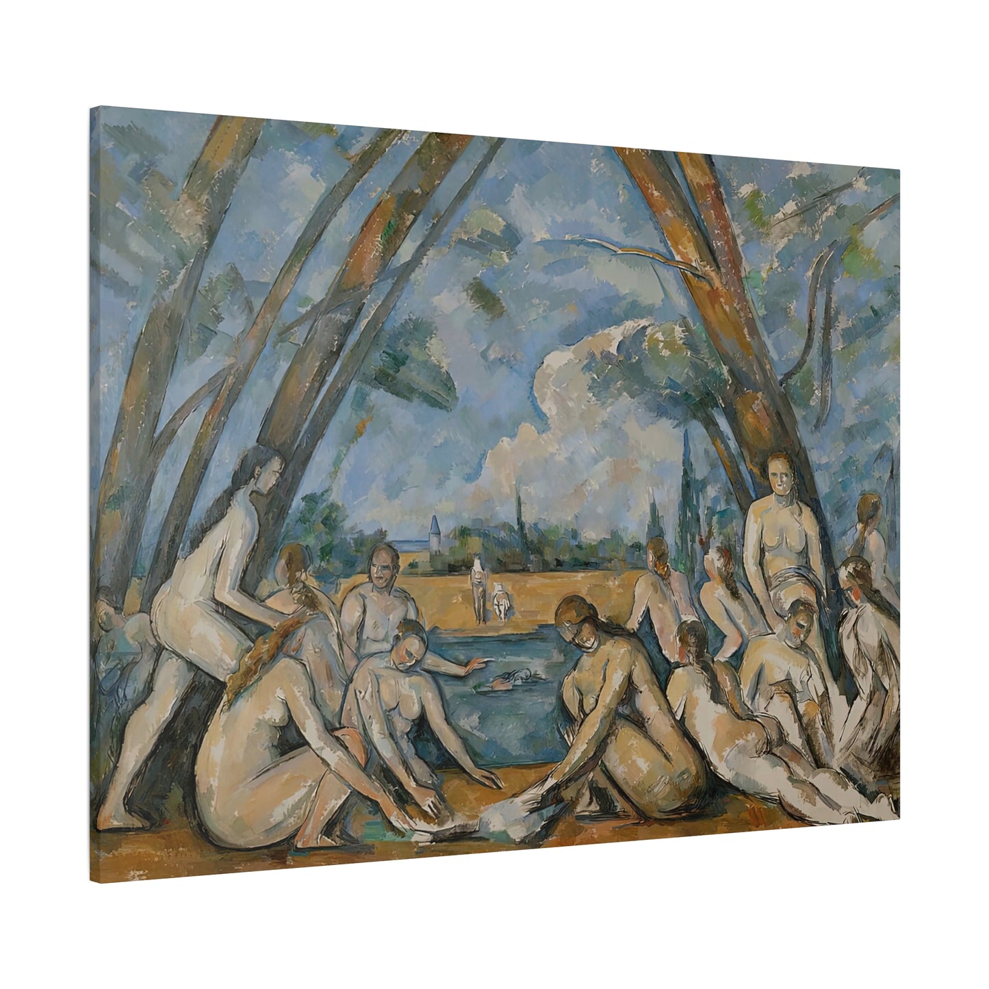 Cézanne, Paul - The Large Bathers (1906) - Canvas Block, unframed