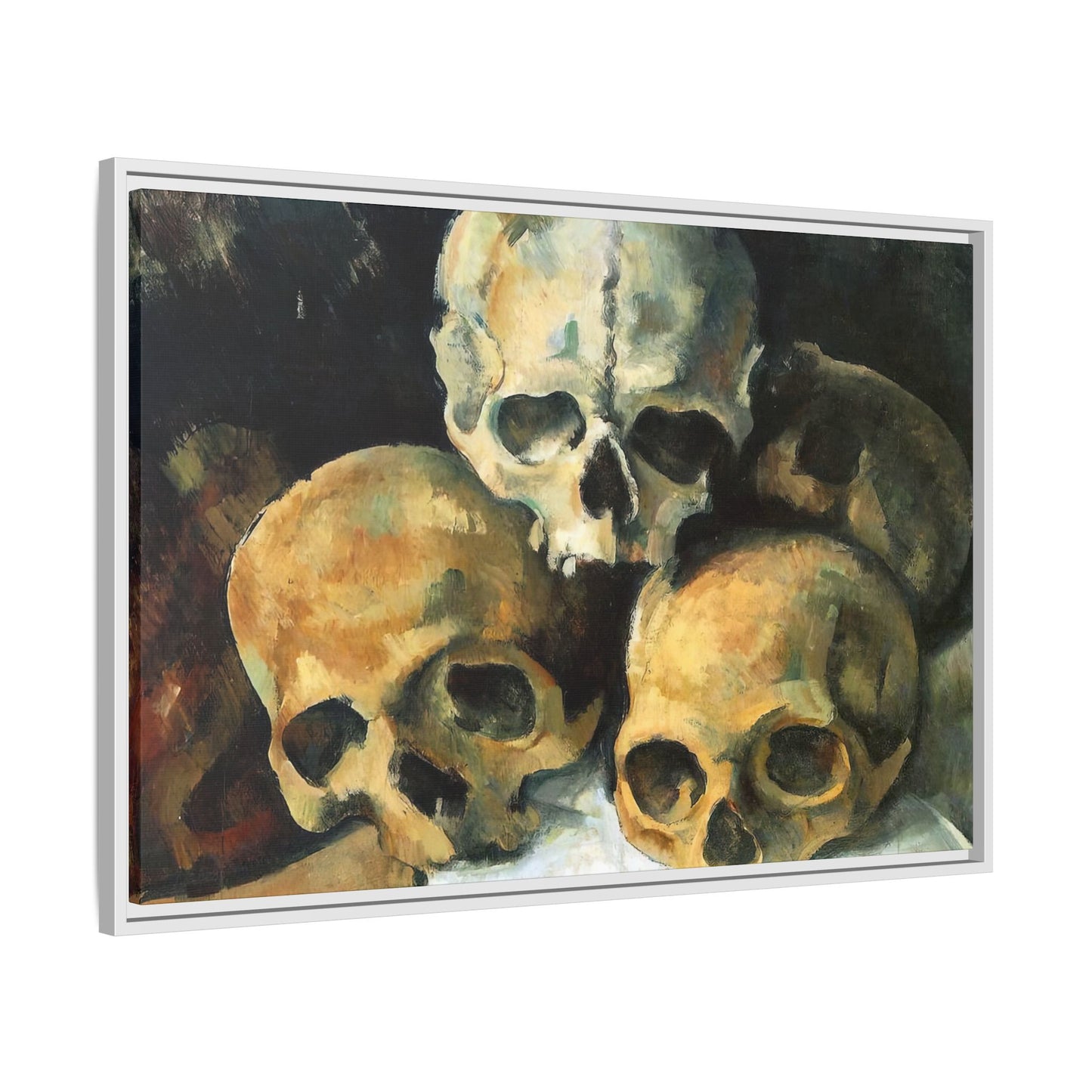 Cézanne, Paul - Pyramid of Skulls (1901) - Matte Canvas, Framed