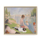 Seurat, Georges - Bathers at Asnières (1884) - Matte Canvas, Framed
