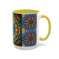 Pacio, Adam - Emerald Arrows Mandala - Colorful Accent Mugs