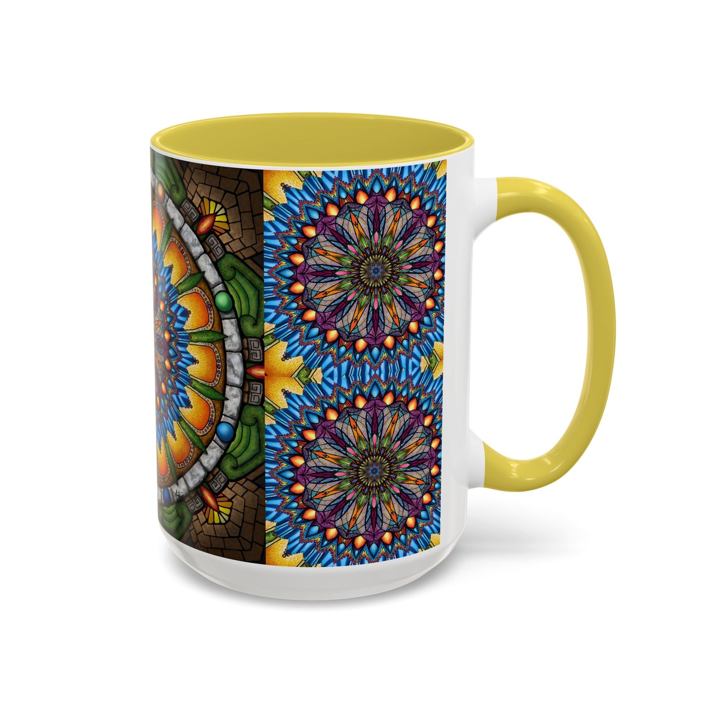 Pacio, Adam - Emerald Arrows Mandala - Colorful Accent Mugs