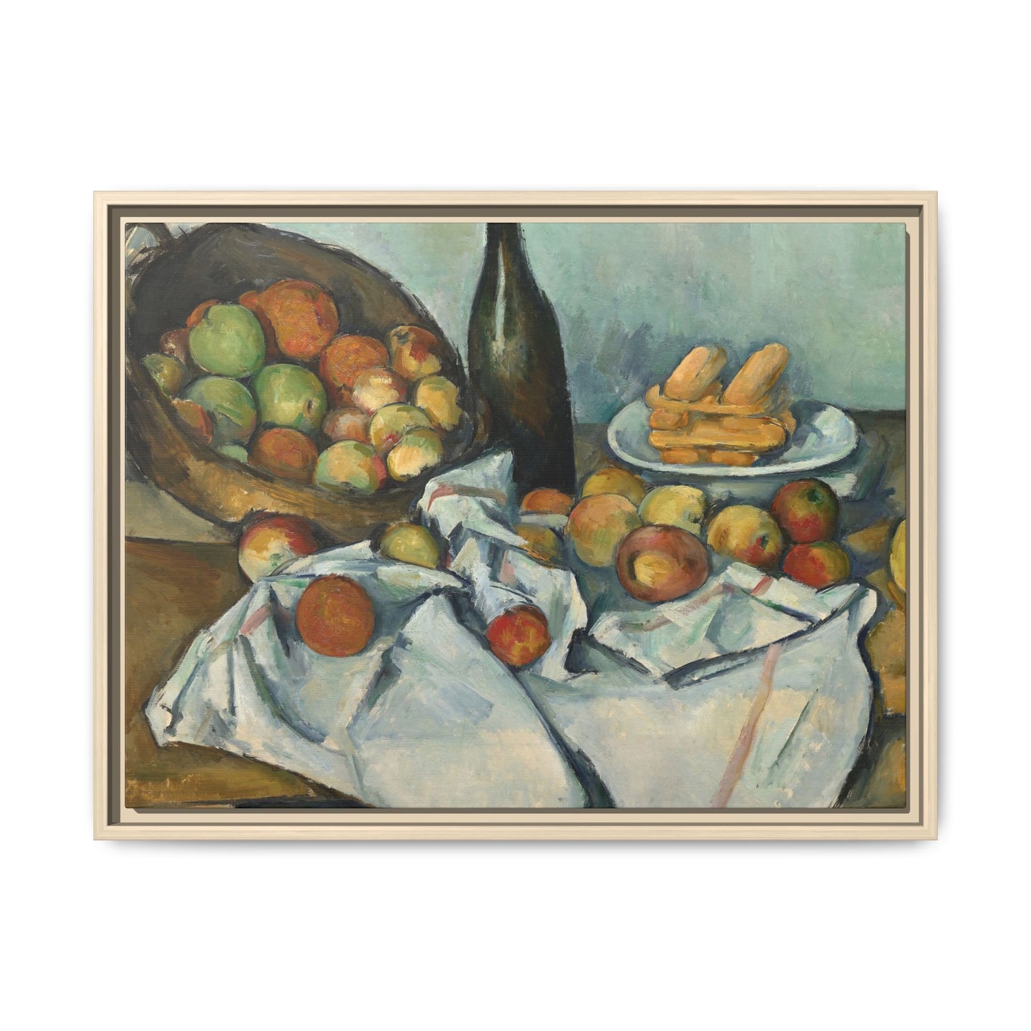 Cézanne, Paul - Basket of Apples (1893) - Matte Canvas, Framed