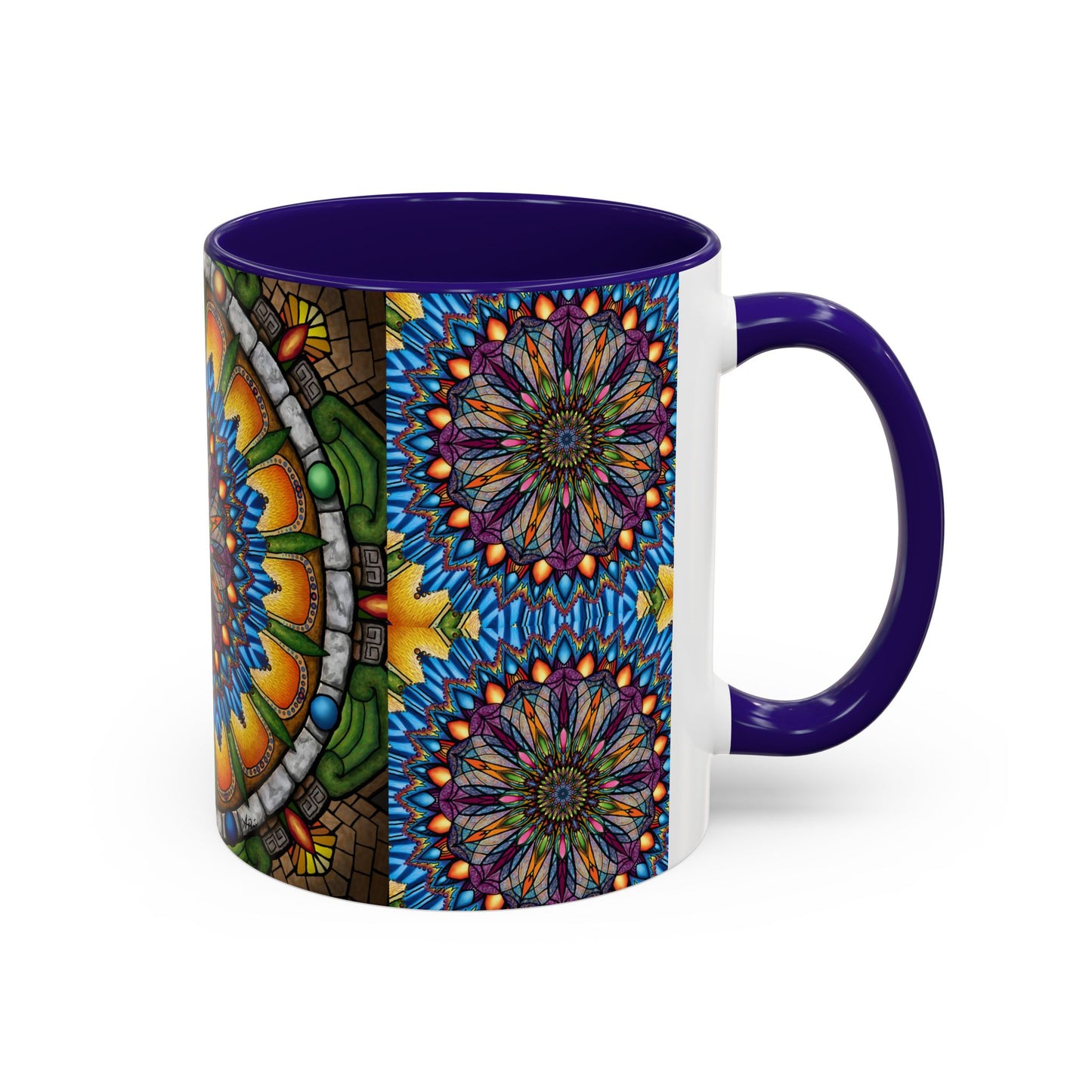 Pacio, Adam - Emerald Arrows Mandala - Colorful Accent Mugs