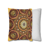 Lion Summer Mandala - Suede Square Pillowcase