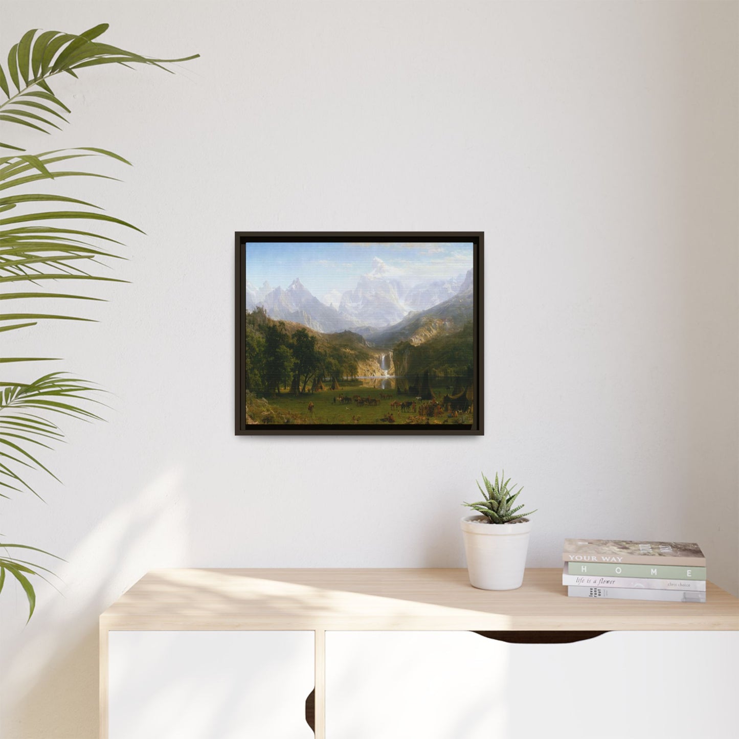 Bierstadt, Albert - The Rocky Mountains, Lander’s Peak (1863) - Matte Canvas, Framed
