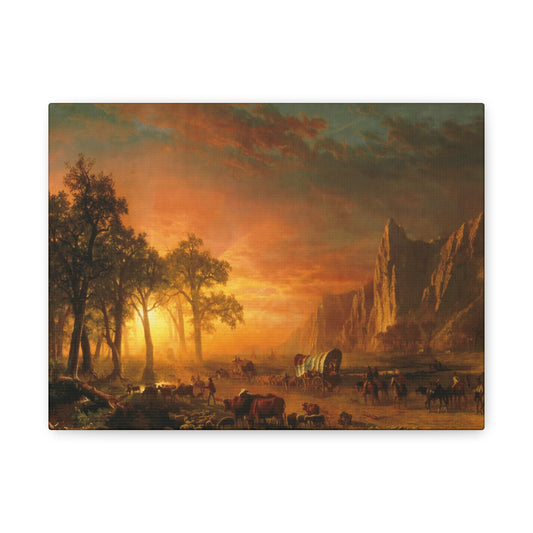 Bierstadt, Albert - Emigrants Crossing the Plains (1867) - Canvas Block, unframed