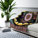 Obsidian Grandmothers Mandala - Sherpa Fleece Blanket
