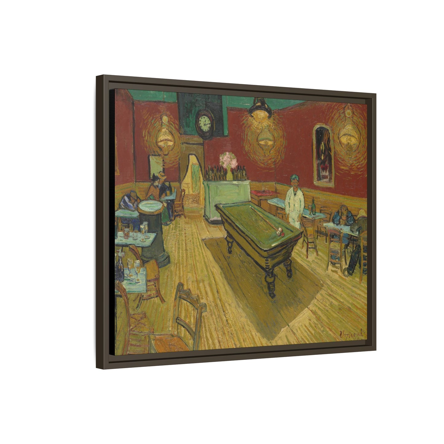 Van Gogh, Vincent - The Night Cafe (1888) - Matte Canvas, Framed