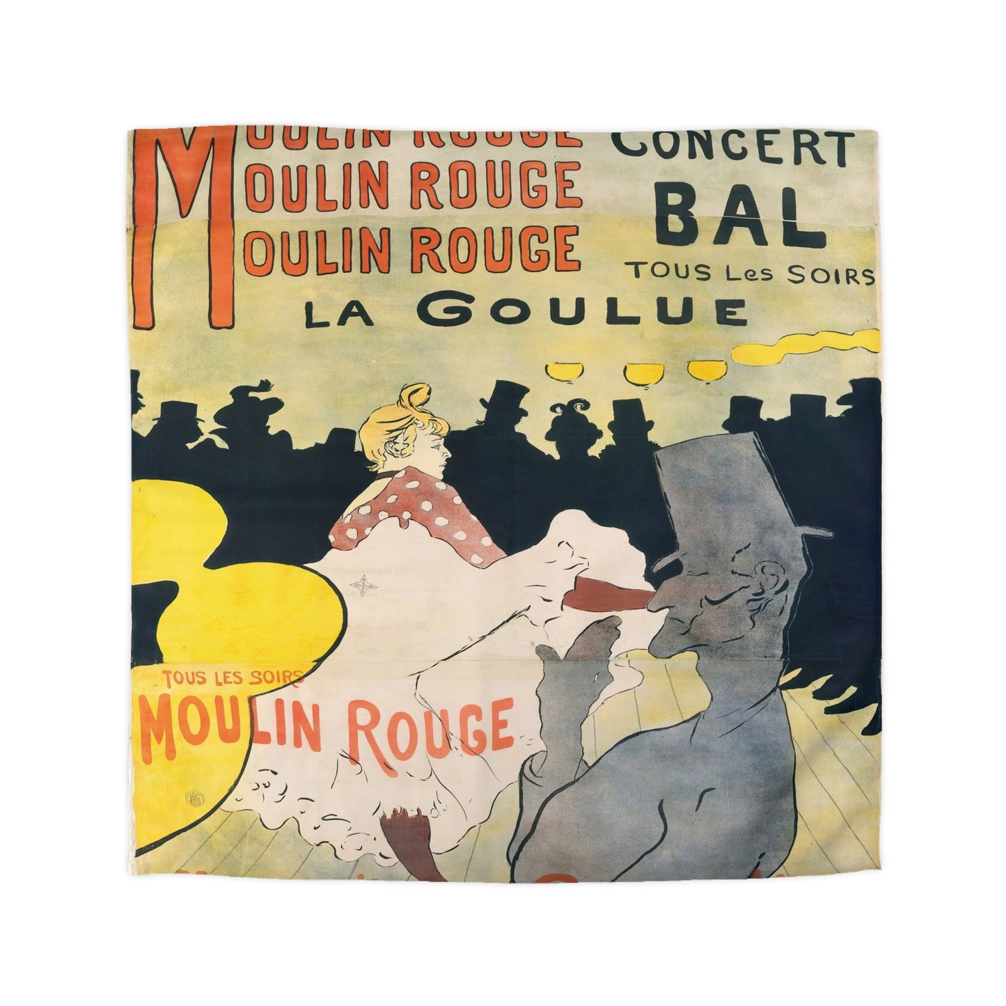 Toulouse-Lautrec, Henri - Moulin Rouge - La Goulue (1891) - Microfiber Duvet Cover