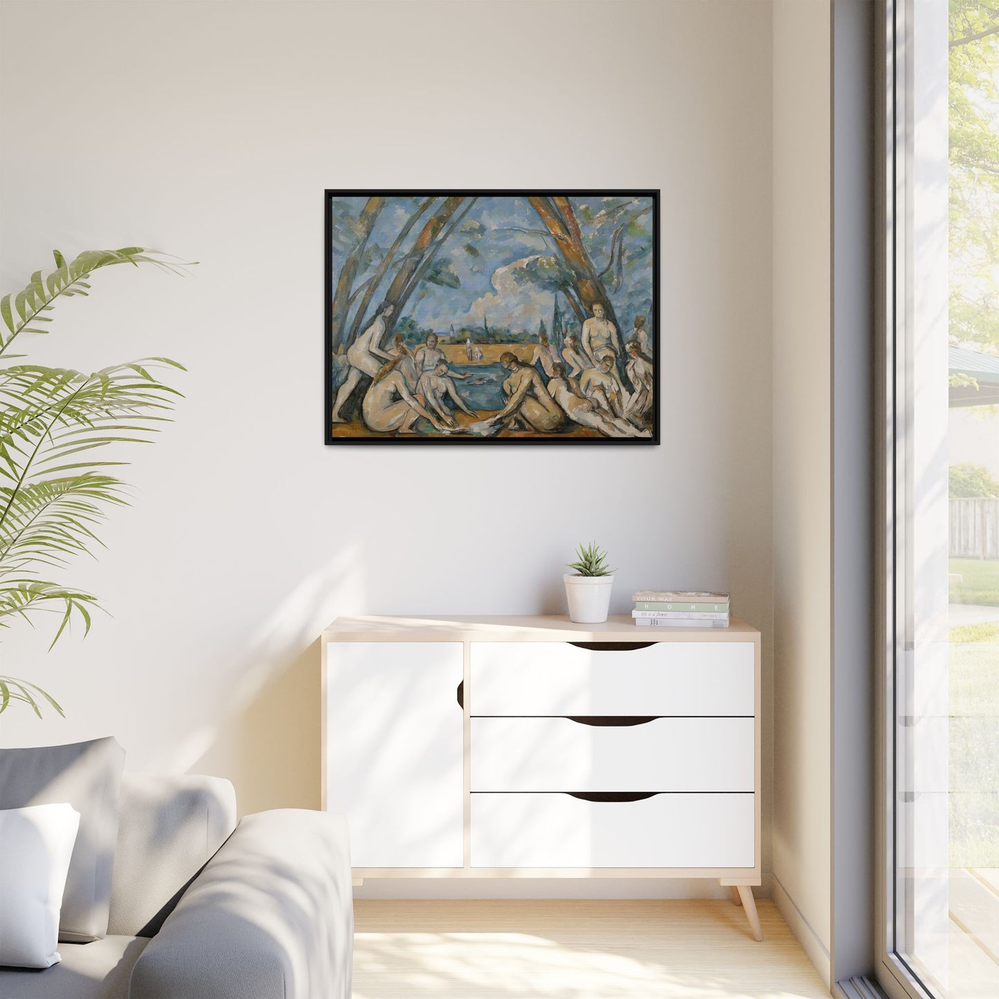 Cézanne, Paul - The Large Bathers (1906) - Matte Canvas, Framed