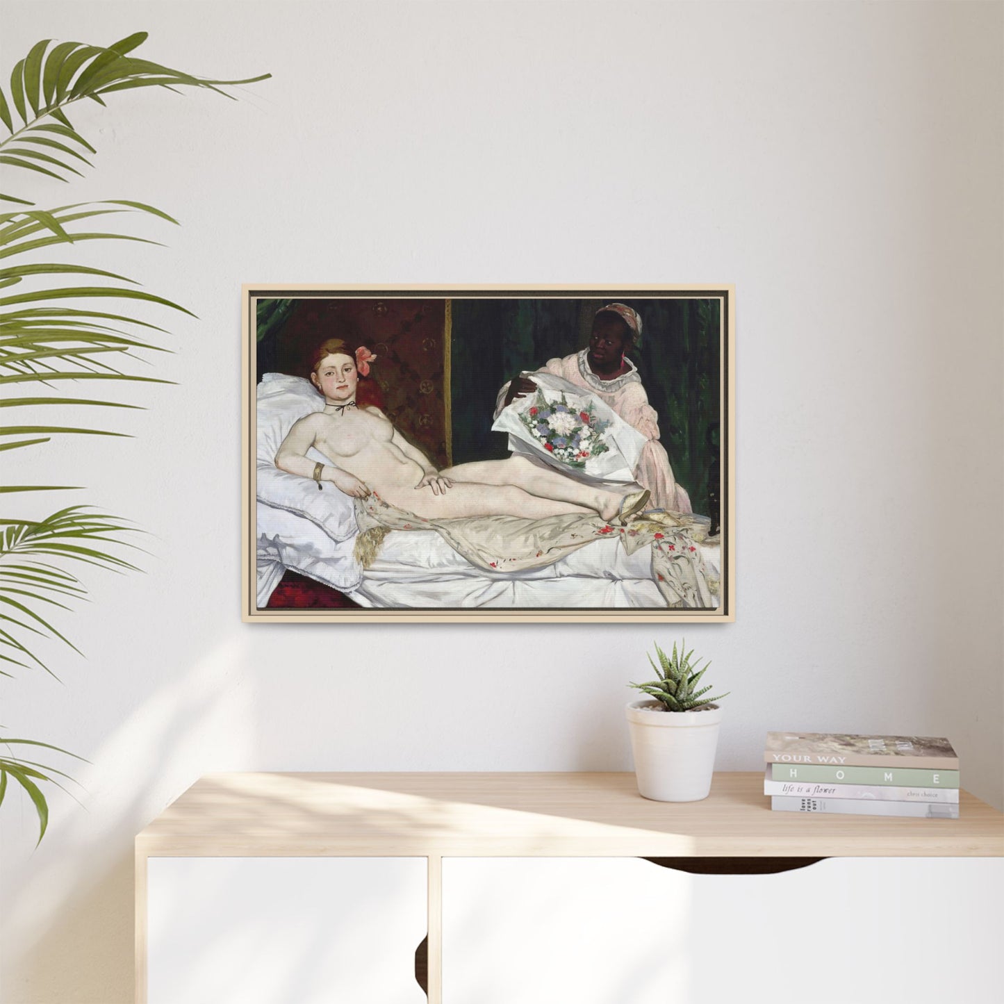Manet, Édouard - Olympia (1870) - Matte Canvas, Framed