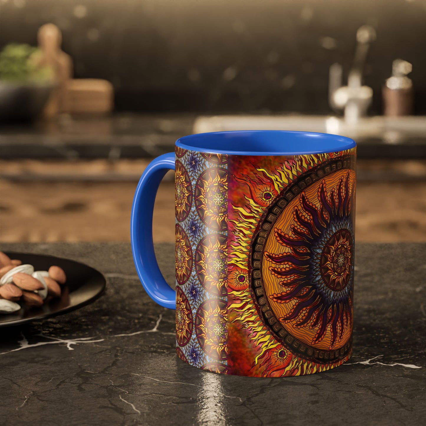 Pacio, Adam - Solar Disc Mandala - Colorful Accent Mugs