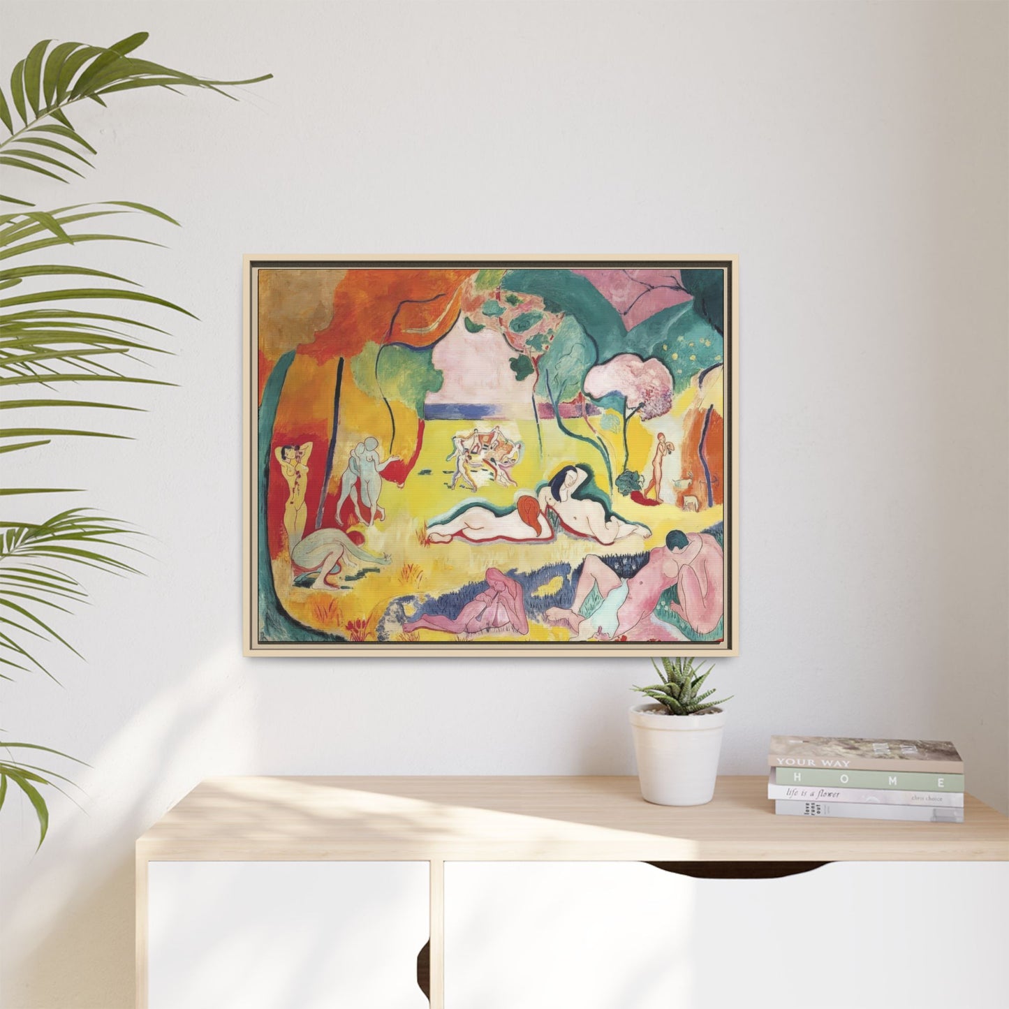 Matisse, Henri - The Joy of Life (1905) - Matte Canvas, Framed