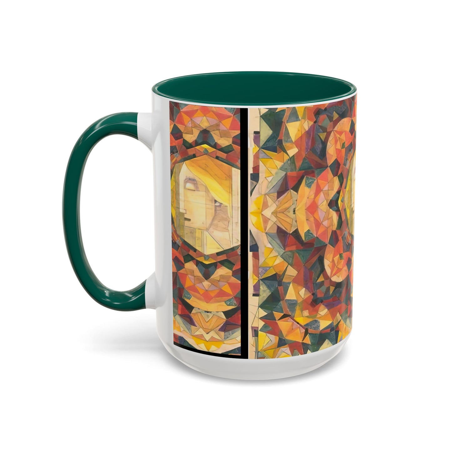 Filiger, Charles - Woman’s Head with Closed Eyes (1893) - Colorful Accent Mugs