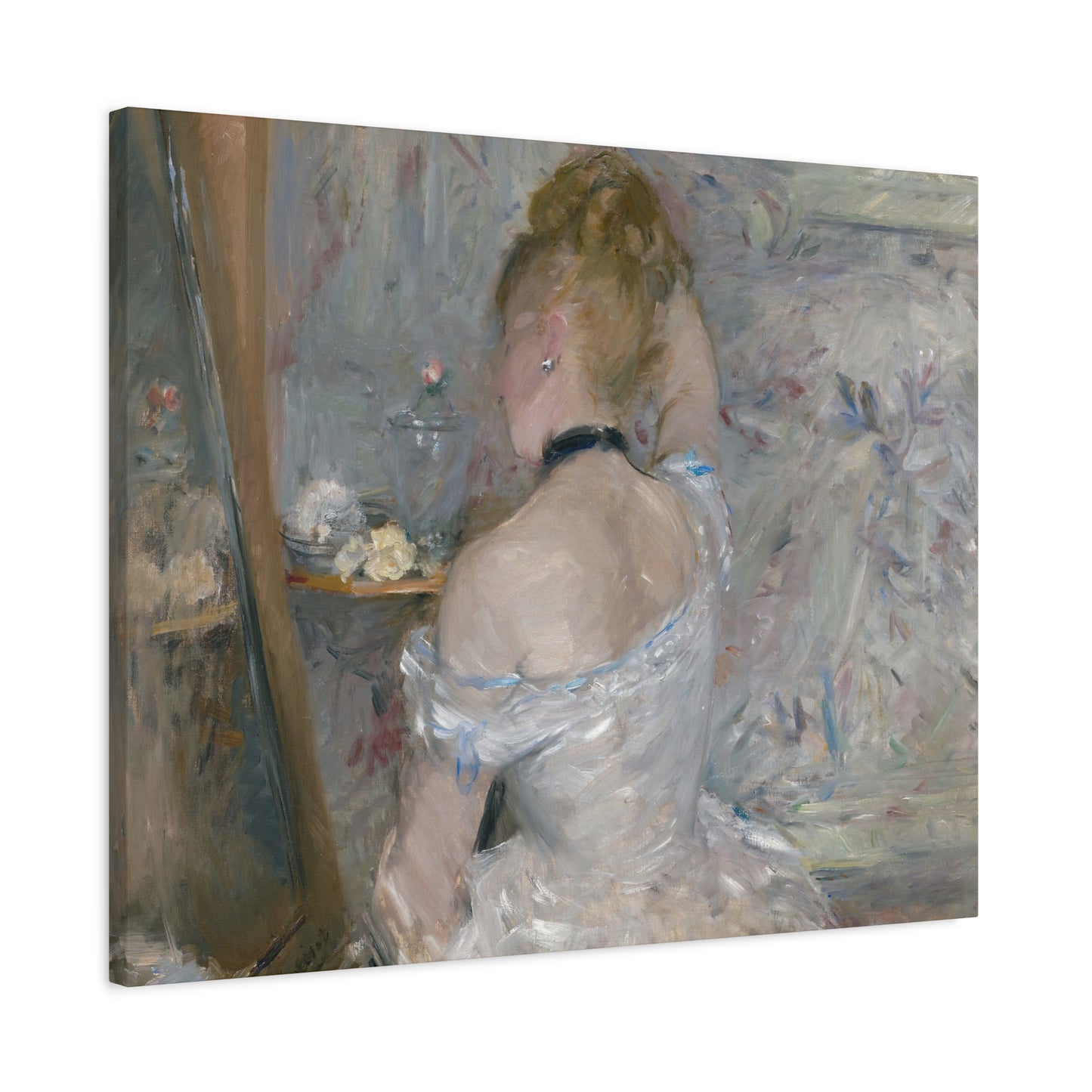 Morisot, Berthe - Woman at Her Toilette (1880) - Canvas Block, unframed