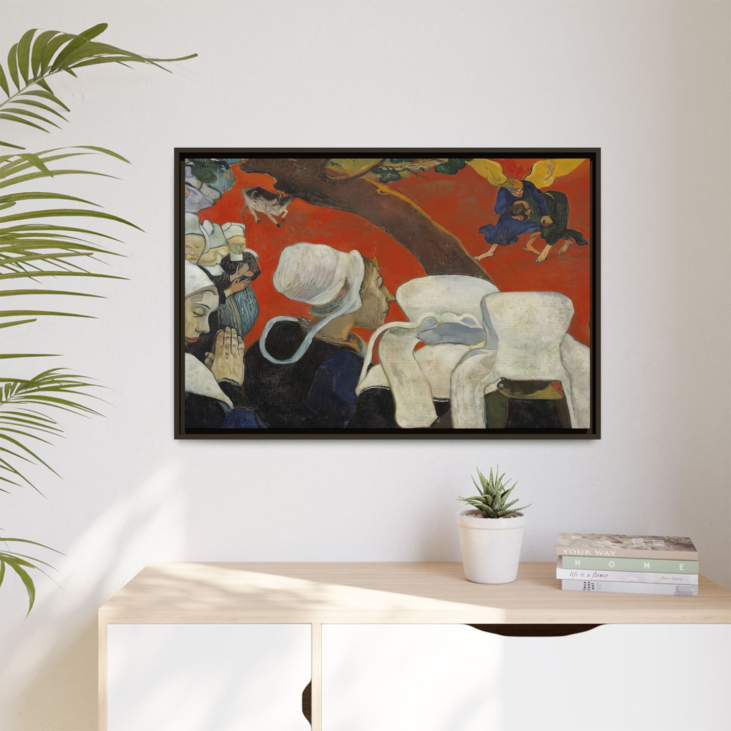 Gauguin, Paul - Vision of the Sermon (Jacob Wrestling with the Angel) (1888) - Matte Canvas, Framed