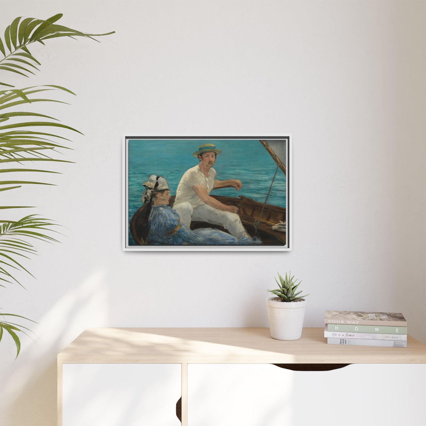 Manet, Édouard - Boating (1874) - Matte Canvas, Framed