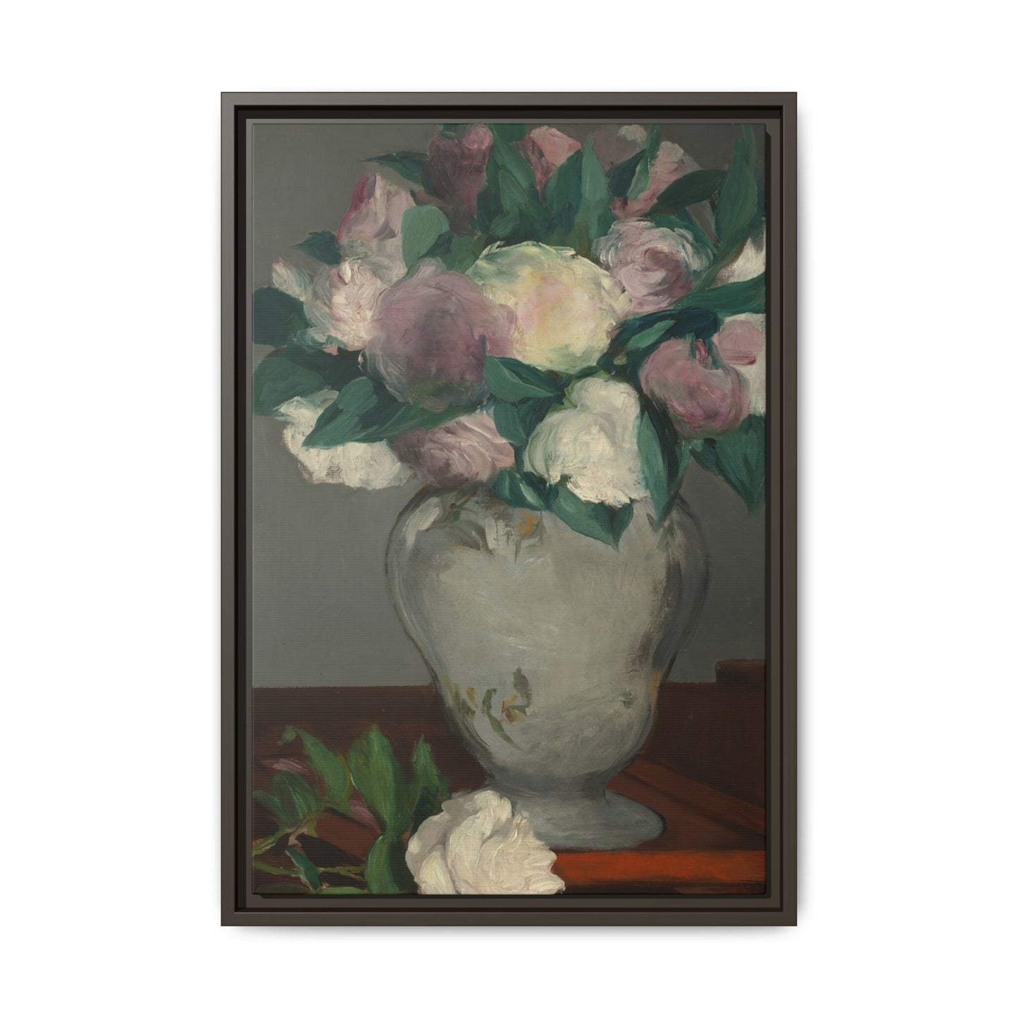 Manet, Édouard - Peonies (1864) - Matte Canvas, Framed