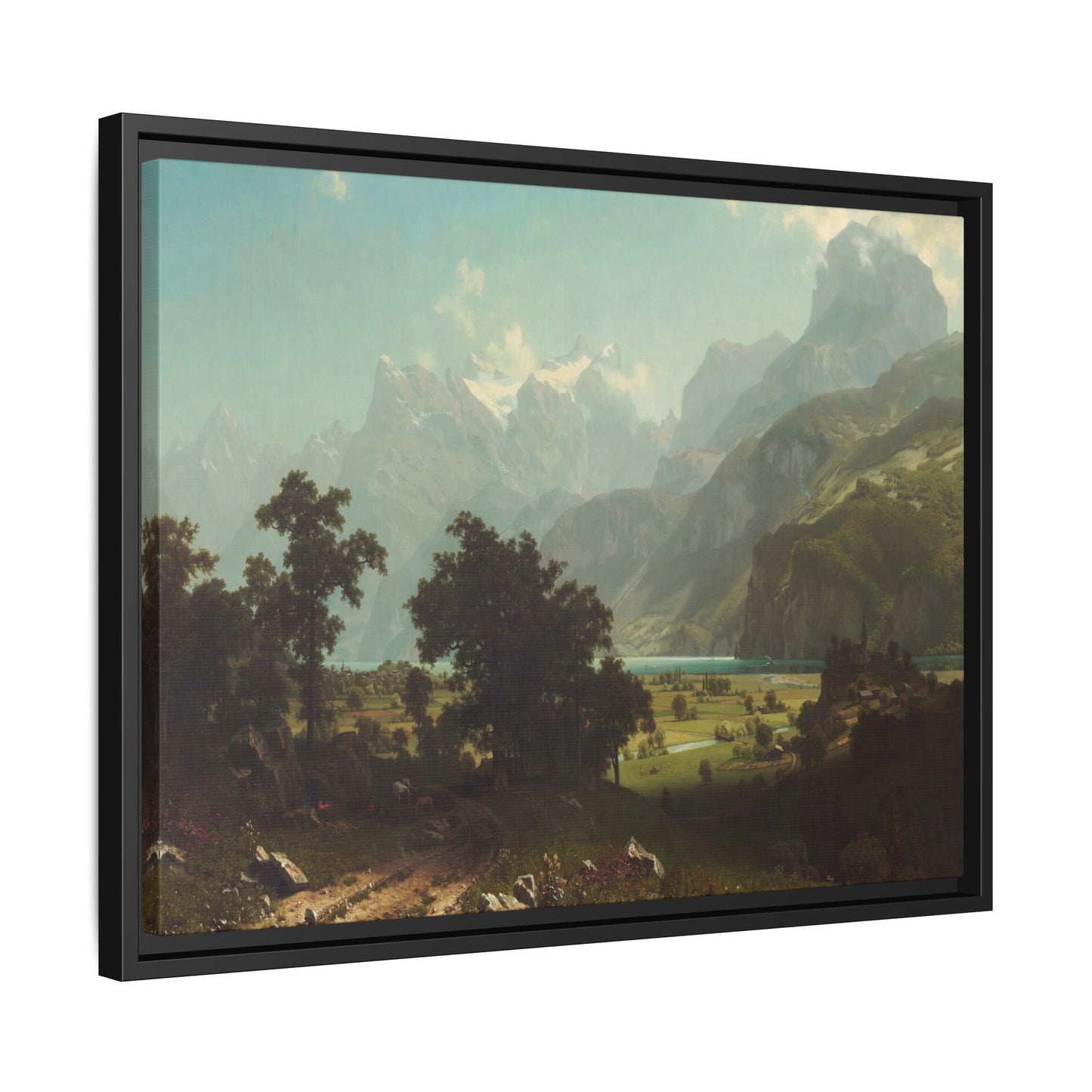 Bierstadt, Albert - Lake Lucerne (1858) - Matte Canvas, Framed