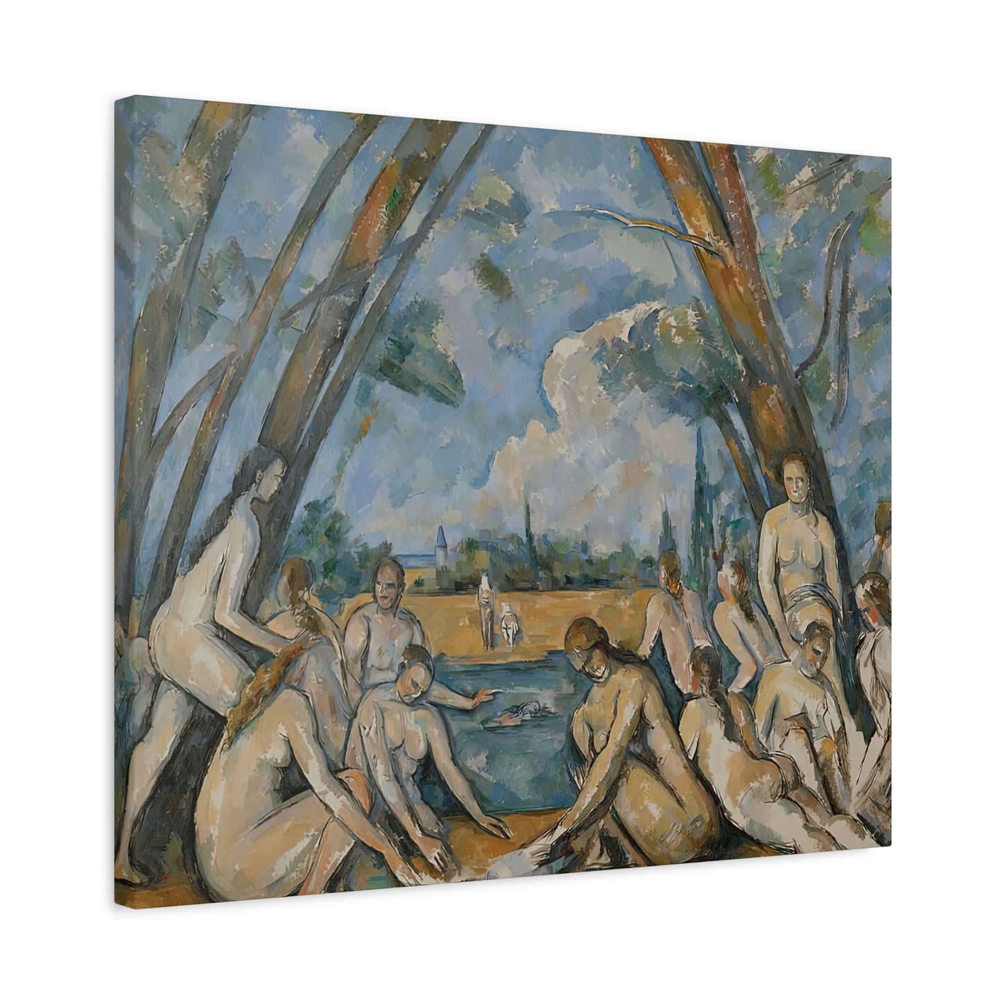 Cézanne, Paul - The Large Bathers (1906) - Canvas Block, unframed